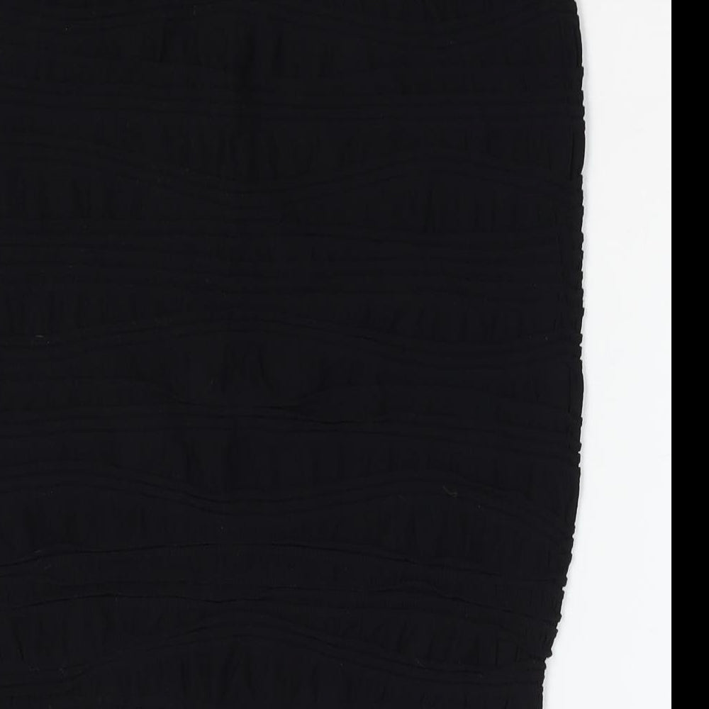 Feathers Womens Black Nylon Mini Skirt Size M
