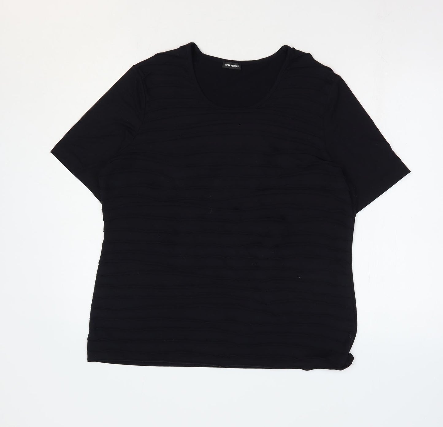 Womens UK Size 18 Gerry Weber Black Basic T-Shirt
