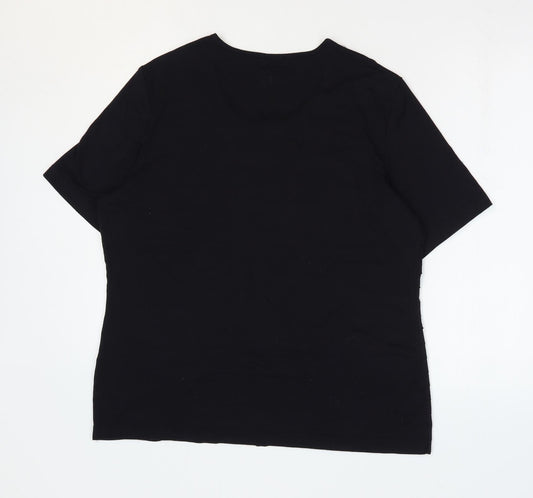 Womens UK Size 18 Gerry Weber Black Basic T-Shirt