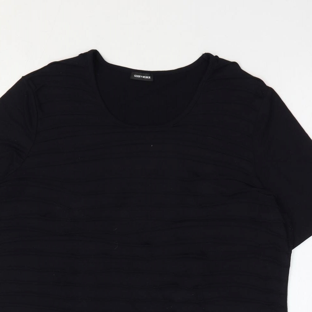 Womens UK Size 18 Gerry Weber Black Basic T-Shirt