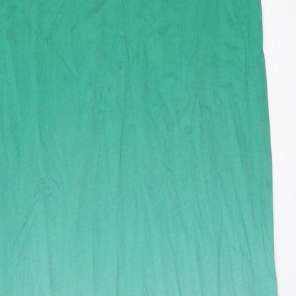 Marks and Spencer Womens Green Polyester Bodycon Size 6 Round Neck Pullover - Ombre