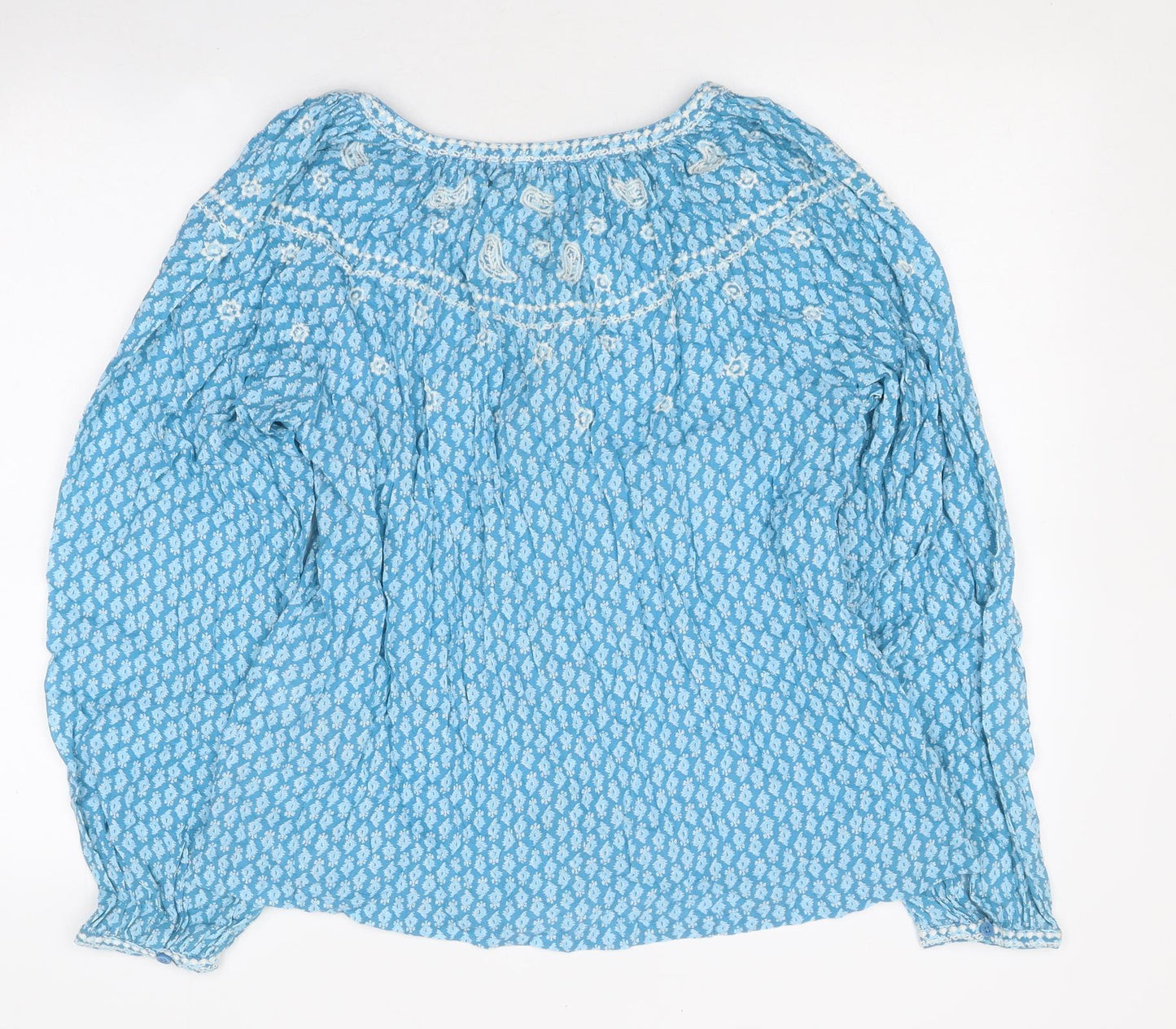 Womens UK Size 6 Marks and Spencer Blue Basic Blouse