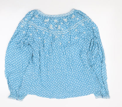Womens UK Size 6 Marks and Spencer Blue Basic Blouse