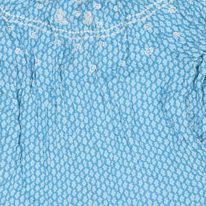 Womens UK Size 6 Marks and Spencer Blue Basic Blouse