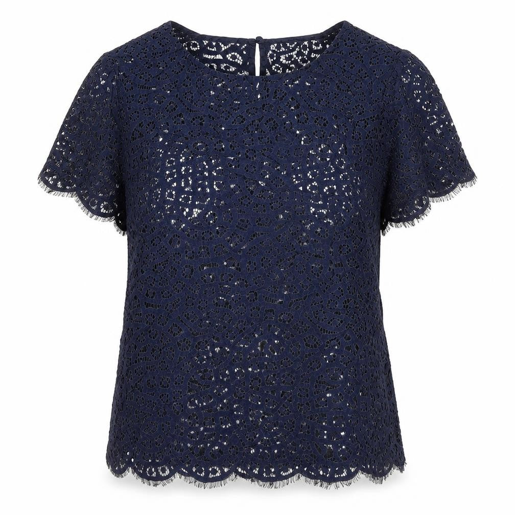 Womens UK Size 12 Autograph Blue Basic T-Shirt