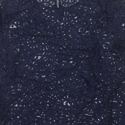 Autograph Womens Blue Polyamide Basic T-Shirt Size 12 Round Neck