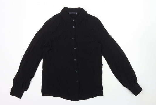 Womens UK Size 6 Marks and Spencer Black Basic Button-Up