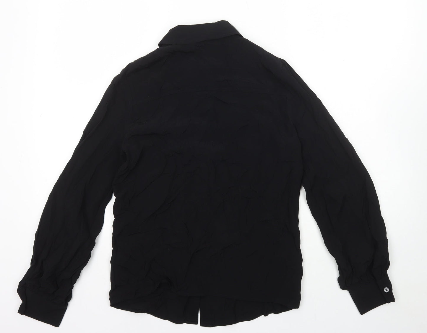 Womens UK Size 6 Marks and Spencer Black Basic Button-Up