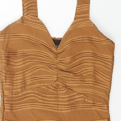 Primark Womens Beige Polyester Bodycon Size 10 Sweetheart Pullover - Textured