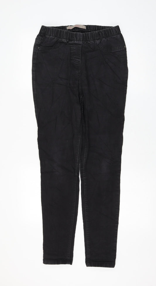 TU Womens Black Cotton Skinny Jeans Size 12 L30 in Regular