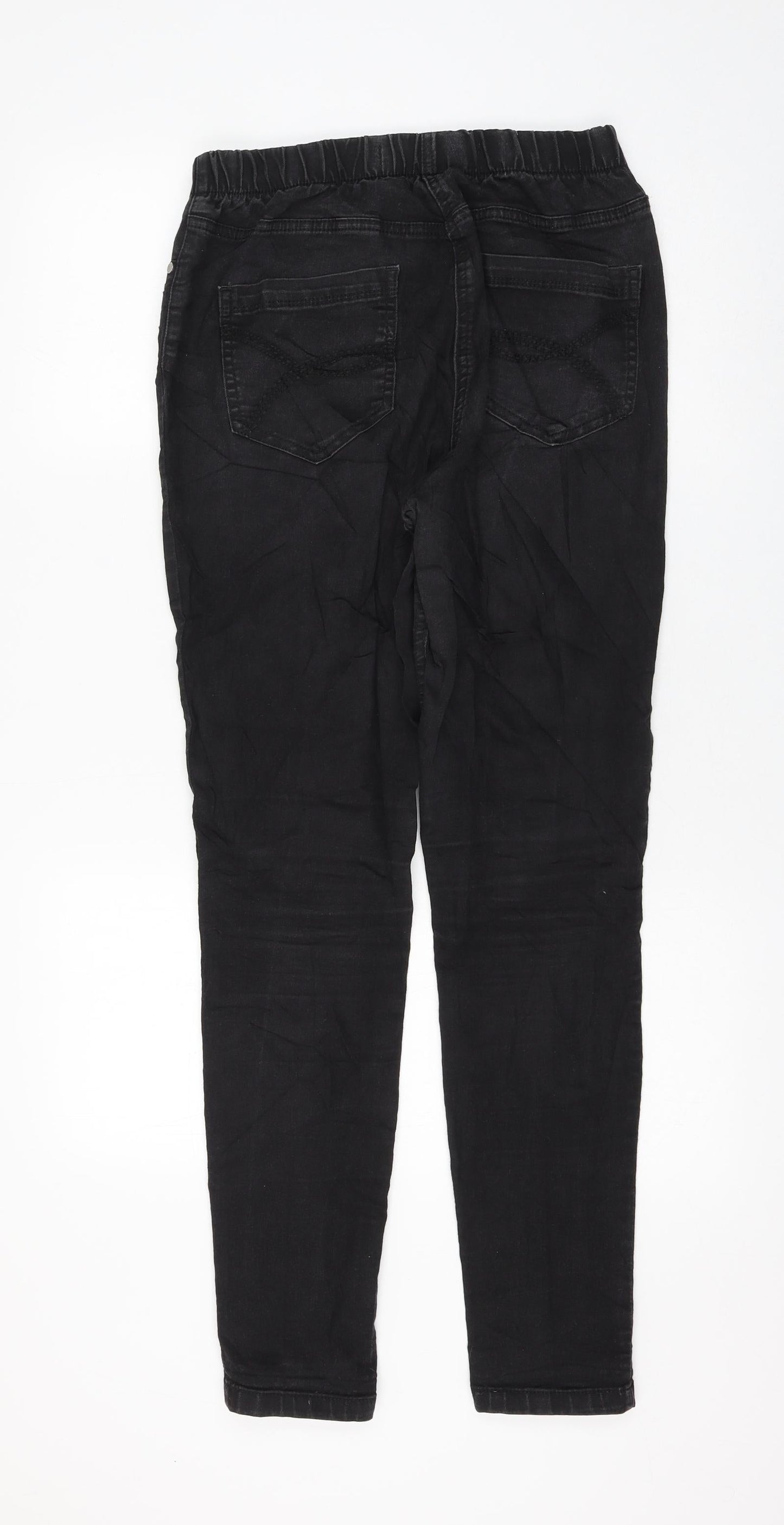 TU Womens Black Cotton Skinny Jeans Size 12 L30 in Regular