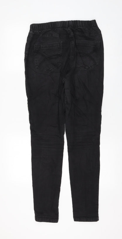 TU Womens Black Cotton Skinny Jeans Size 12 L30 in Regular