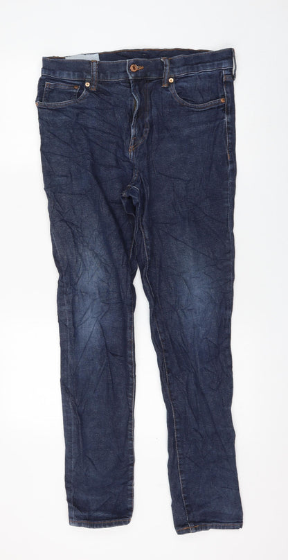 Womens UK Size 34 in H&M Regular Fit Skinny Blue Jeans