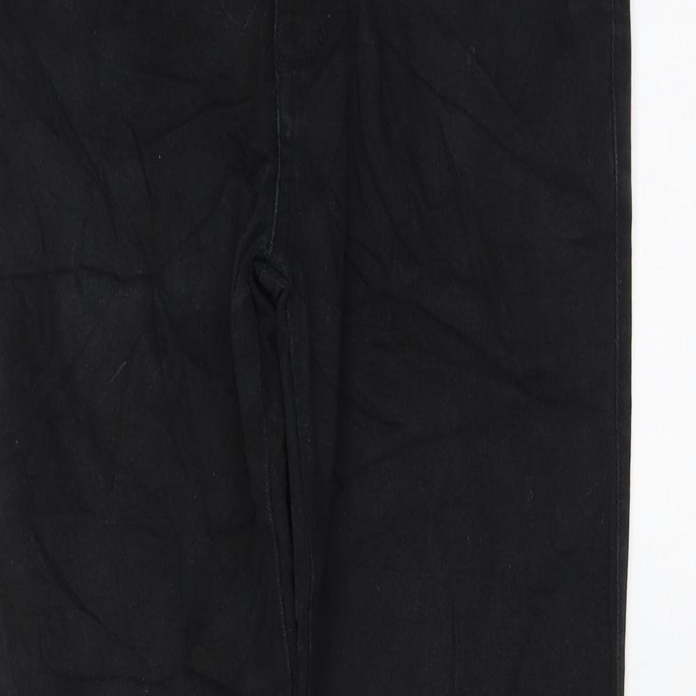 Red Herring Girls Black Cotton Skinny Jeans Size 14 Years Regular Zip