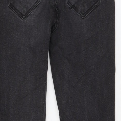 New Look Womens Black Cotton Skinny Jeans Size 8 L26 in Regular Zip