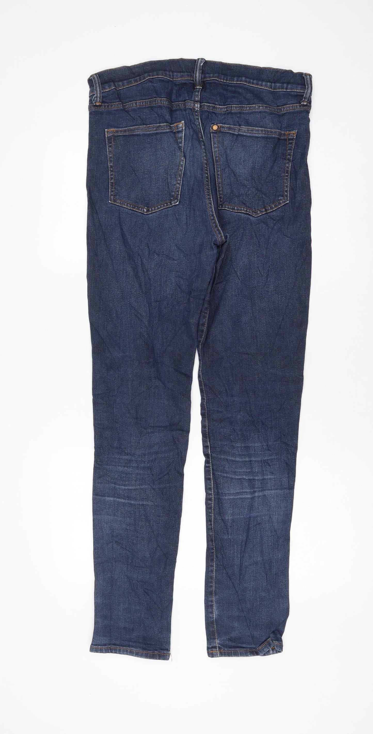 Womens UK Size 34 in H&M Regular Fit Skinny Blue Jeans