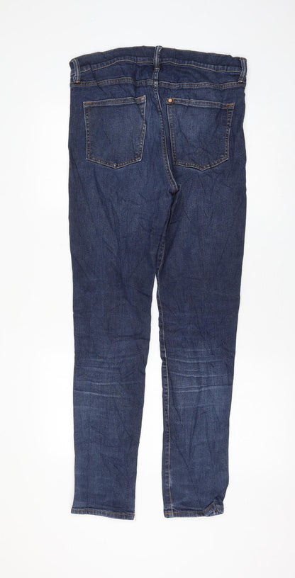 Womens UK Size 34 in H&M Regular Fit Skinny Blue Jeans
