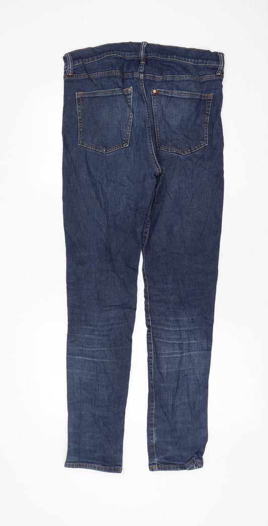 Womens UK Size 34 in H&M Regular Fit Skinny Blue Jeans