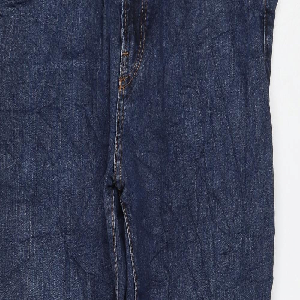 H&M Womens Blue Cotton Skinny Jeans Size 34 in L31 in Regular Zip