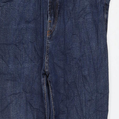 H&M Womens Blue Cotton Skinny Jeans Size 34 in L31 in Regular Zip