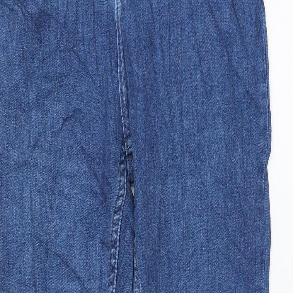 Topshop Womens Blue Cotton Skinny Jeans Size 28 in L30 in Regular Zip