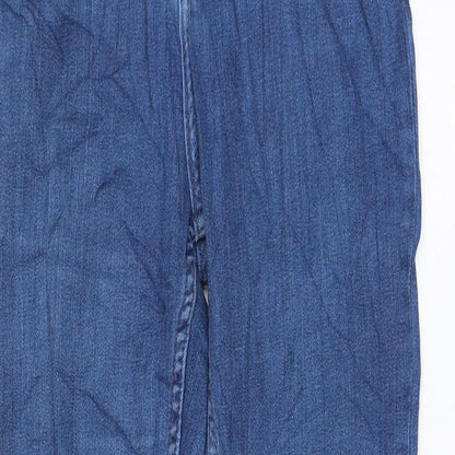 Topshop Womens Blue Cotton Skinny Jeans Size 28 in L30 in Regular Zip