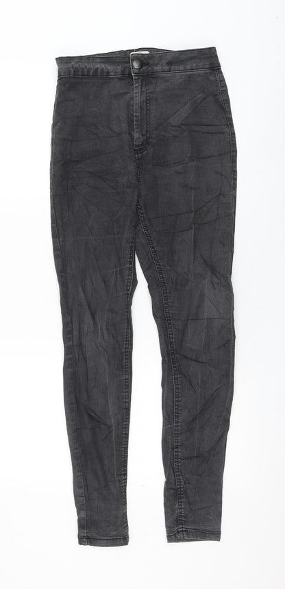 91 Womens Black Cotton Skinny Jeans Size 12 L28 in Regular Zip
