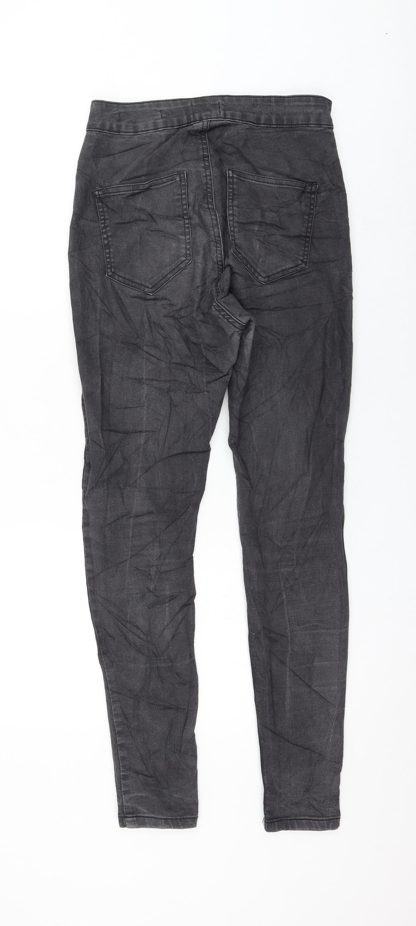 91 Womens Black Cotton Skinny Jeans Size 12 L28 in Regular Zip