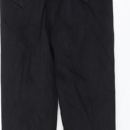 Topshop Womens Black Cotton Skinny Jeans Size 24 in L32 in Regular Zip