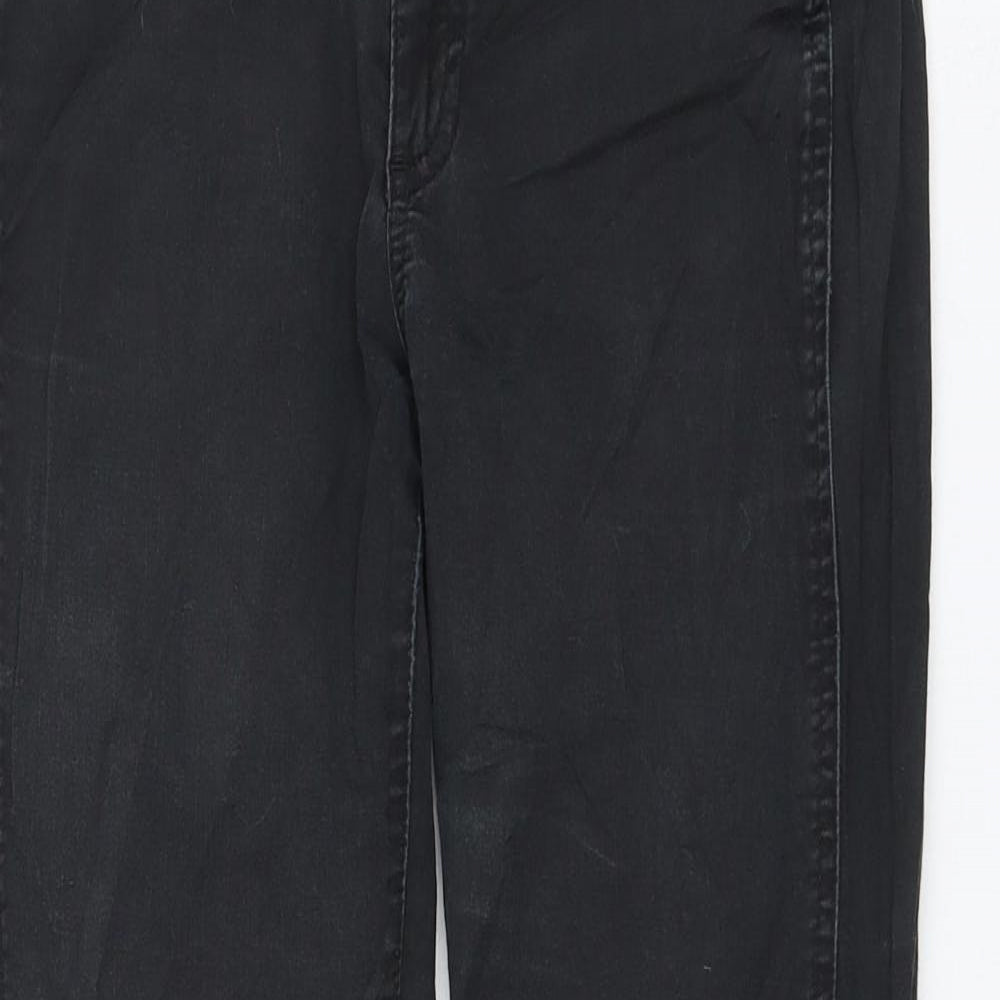 Mango Womens Black Polyester Skinny Jeans Size 8 L26 in Regular Zip