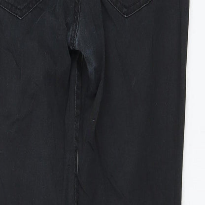 Mango Womens Black Polyester Skinny Jeans Size 8 L26 in Regular Zip