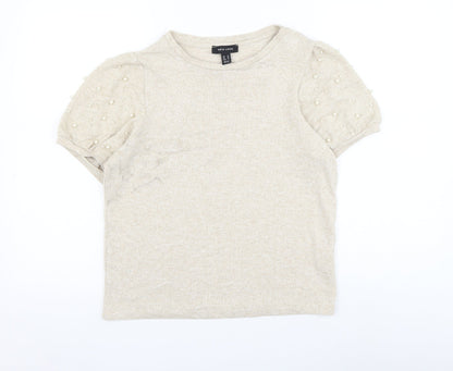 Womens UK Size 14 New Look Beige Pullover Jumper