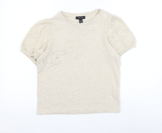 Womens UK Size 14 New Look Beige Pullover Jumper