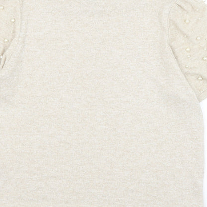 Womens UK Size 14 New Look Beige Pullover Jumper