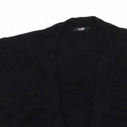 Womens UK Size L Wallis Black Cardigan Jumper