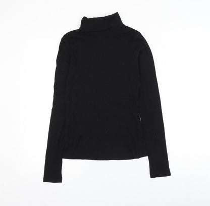 Womens UK Size XS H&M Black Basic Blouse
