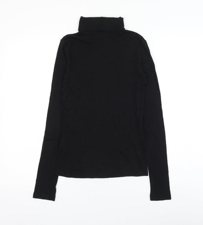 Womens UK Size XS H&M Black Basic Blouse