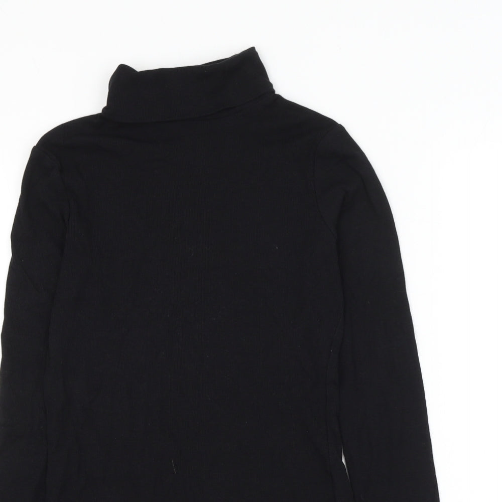 Womens UK Size XS H&M Black Basic Blouse