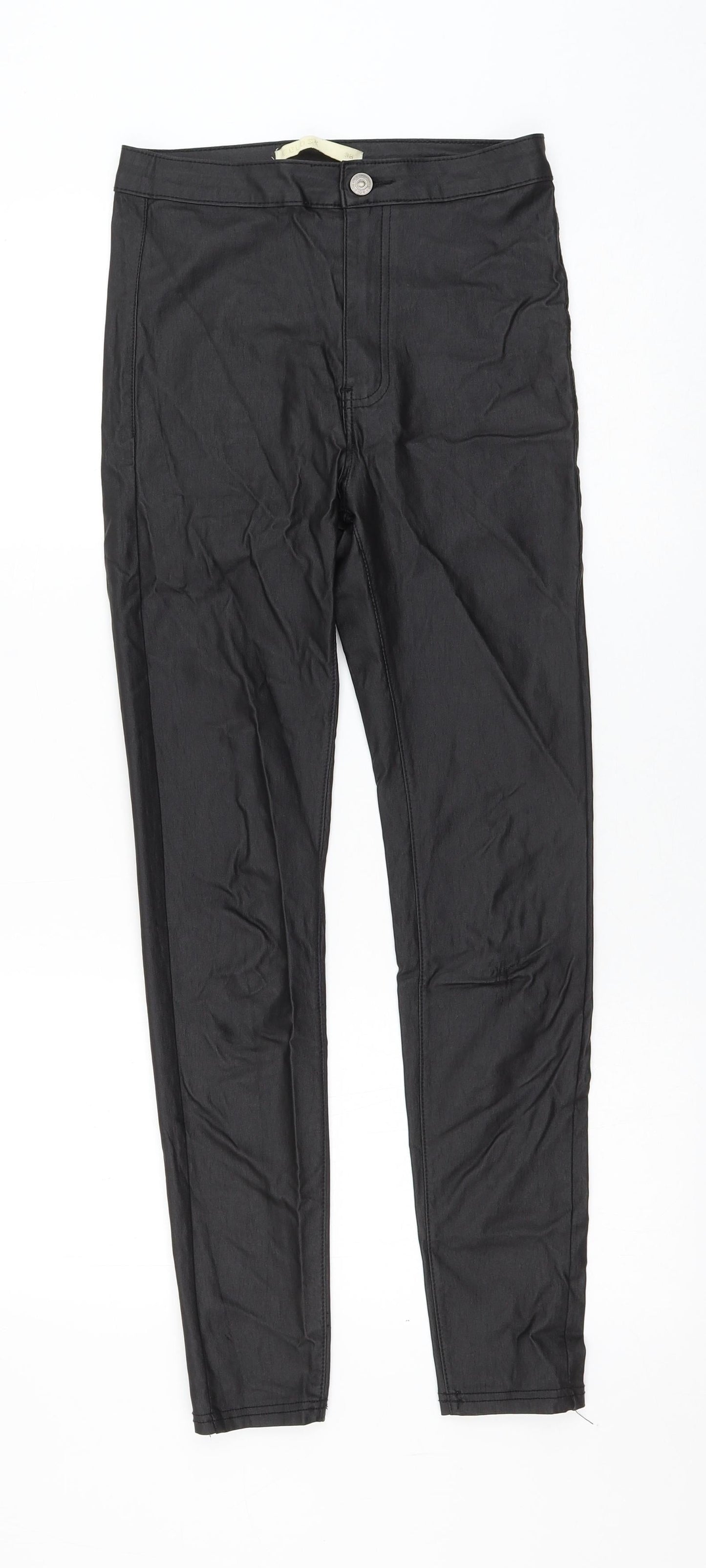 Gold SK Womens Black Cotton Jegging Trousers Size 10 L27 in Regular Zip