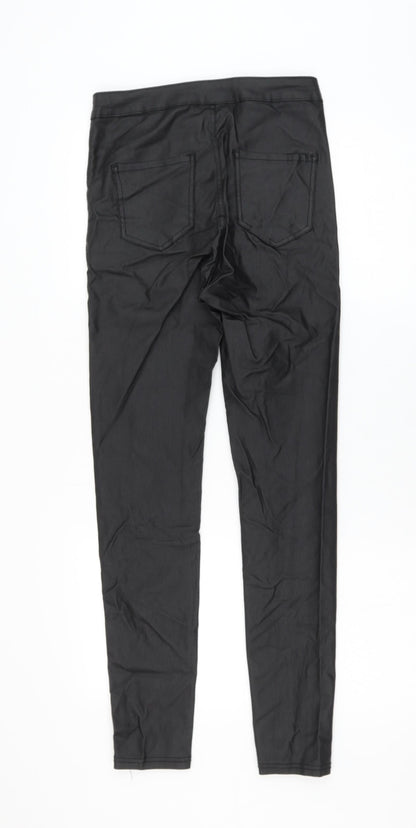 Gold SK Womens Black Cotton Jegging Trousers Size 10 L27 in Regular Zip