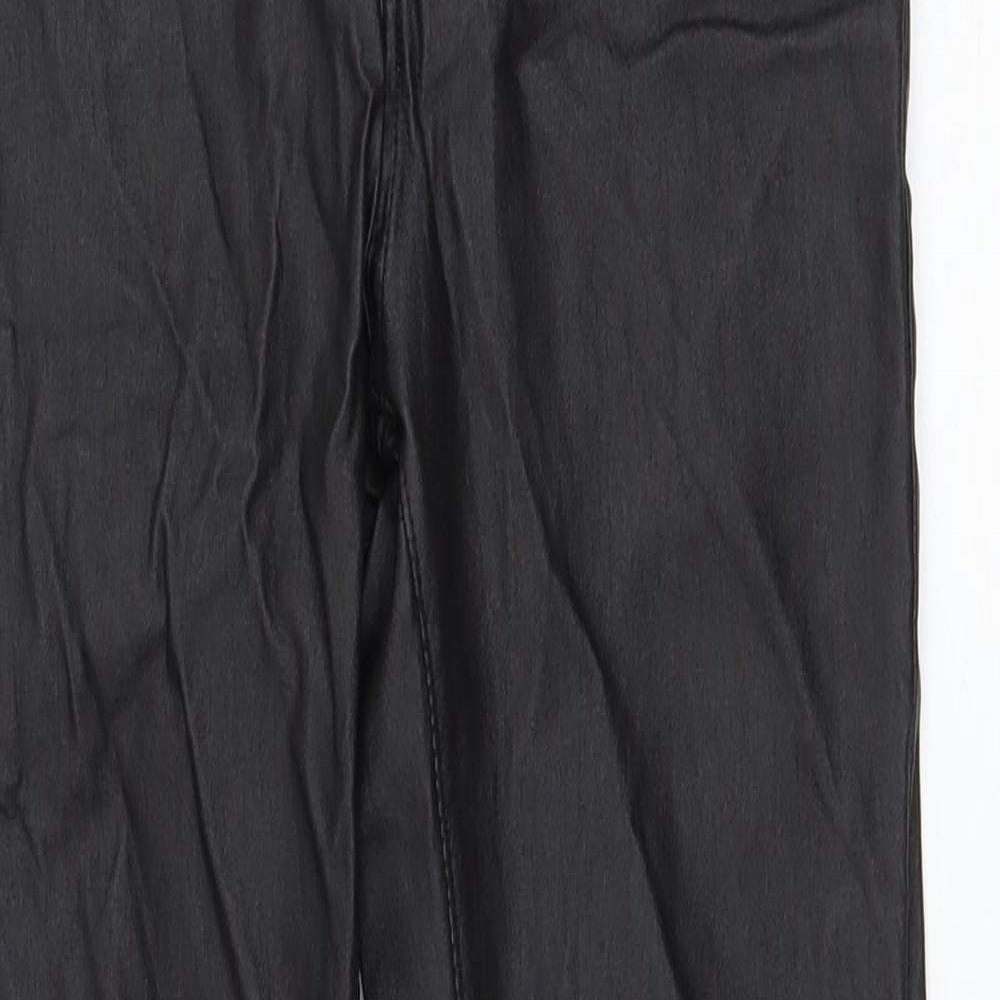 Gold SK Womens Black Cotton Jegging Trousers Size 10 L27 in Regular Zip