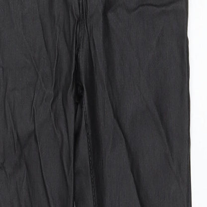 Gold SK Womens Black Cotton Jegging Trousers Size 10 L27 in Regular Zip