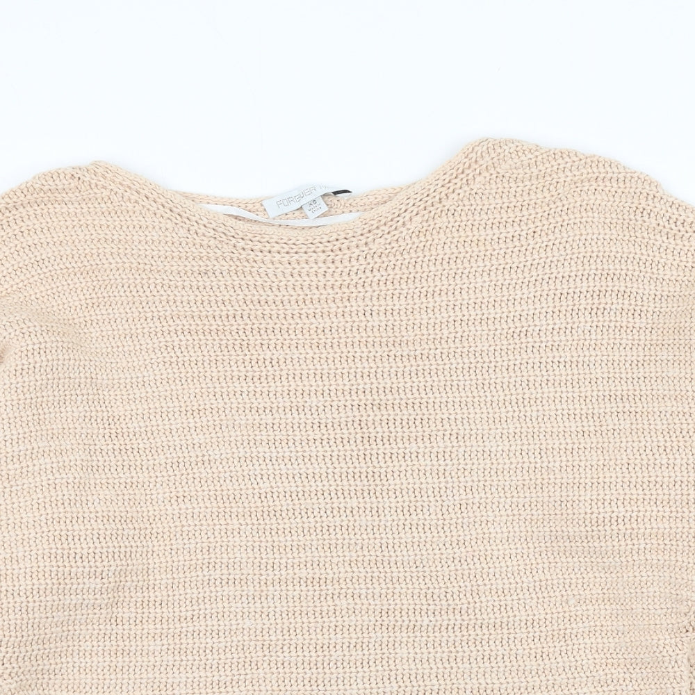 Womens UK Size XS Forever New Beige Pullover Jumper