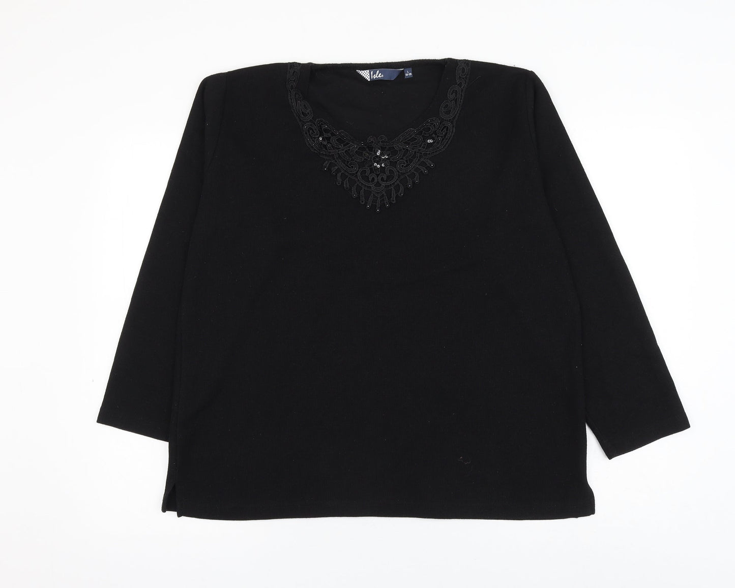 Womens UK Size 18 EWM Black Pullover Jumper