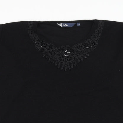 Womens UK Size 18 EWM Black Pullover Jumper