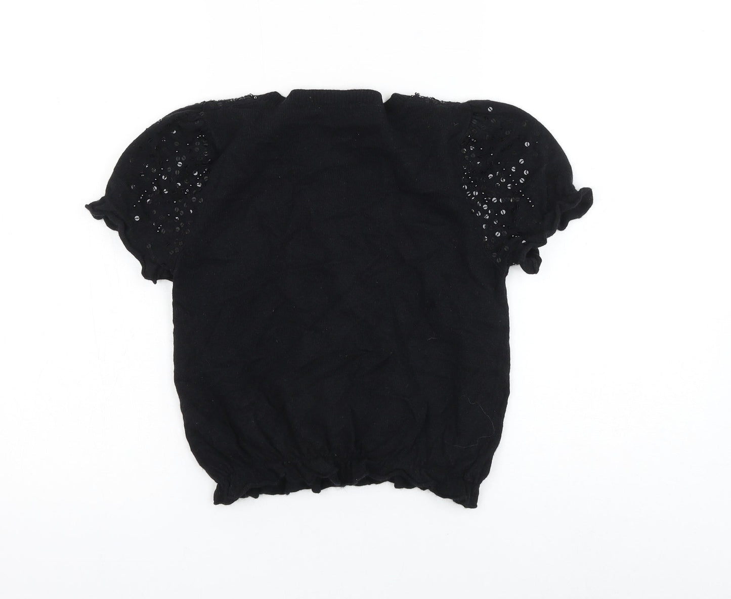 Womens UK Size 8 Miss Selfridge Black Cardigan Jumper