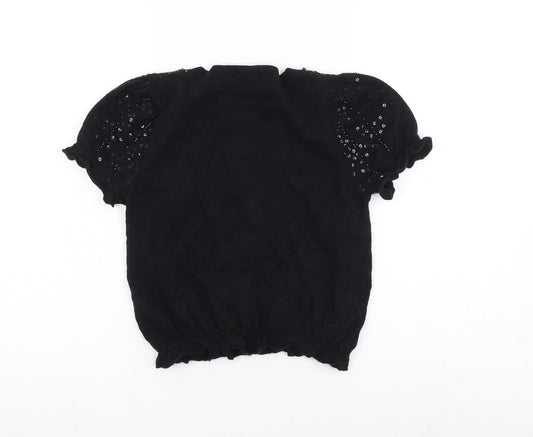 Womens UK Size 8 Miss Selfridge Black Cardigan Jumper