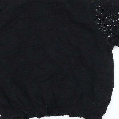 Womens UK Size 8 Miss Selfridge Black Cardigan Jumper