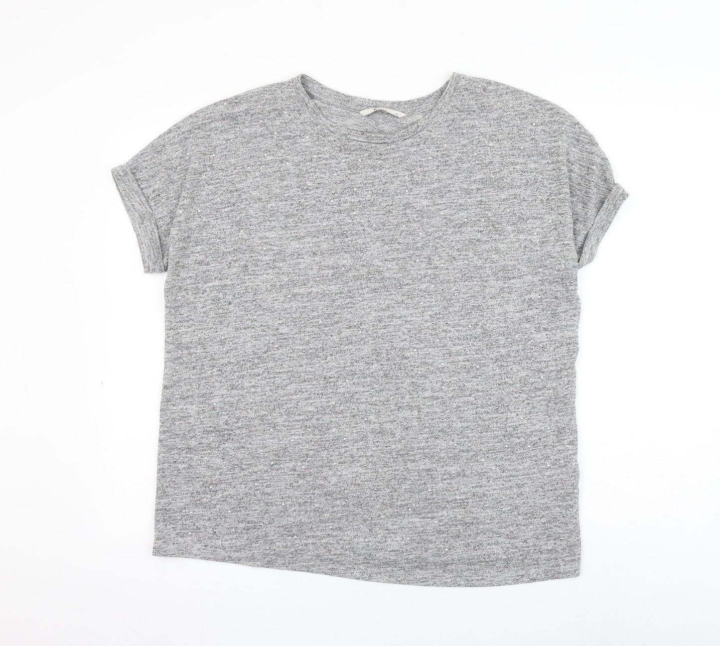 TU Womens Grey Round Neck Polyester Pullover Jumper Size 14