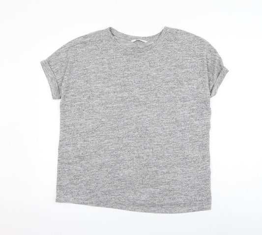 TU Womens Grey Round Neck Polyester Pullover Jumper Size 14